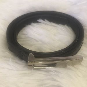 Skinny Patent Leather Black Belt